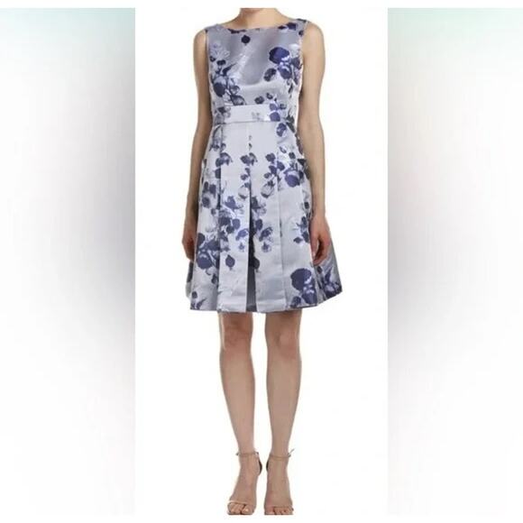 Eliza J Women's Floral Fit and Flare Dress with Side Pockets -Size 6 - Picture 1 of 5
